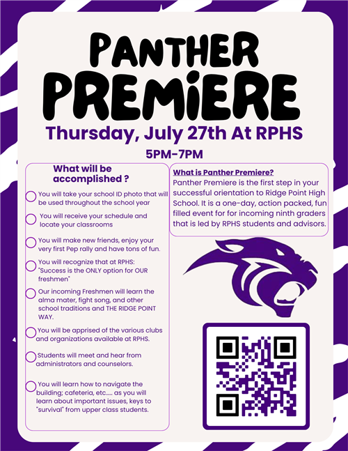 Panther Premiere is July 27th from 5-7 PM